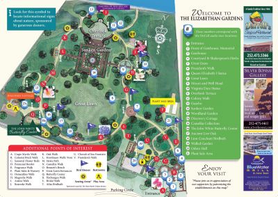 Map of The Elizabethan Gardens