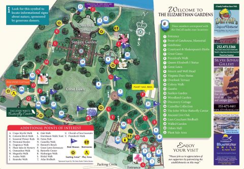 Elizabethan Gardens, Enjoy an Audio Tour